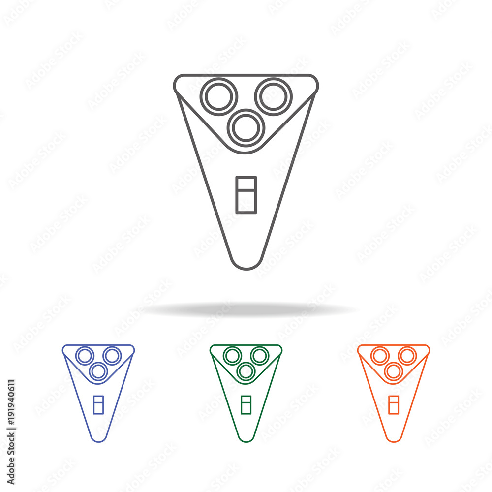 Poster electric shaving machine icon. element of bathroom tools multi colored icon for mobile concept and w