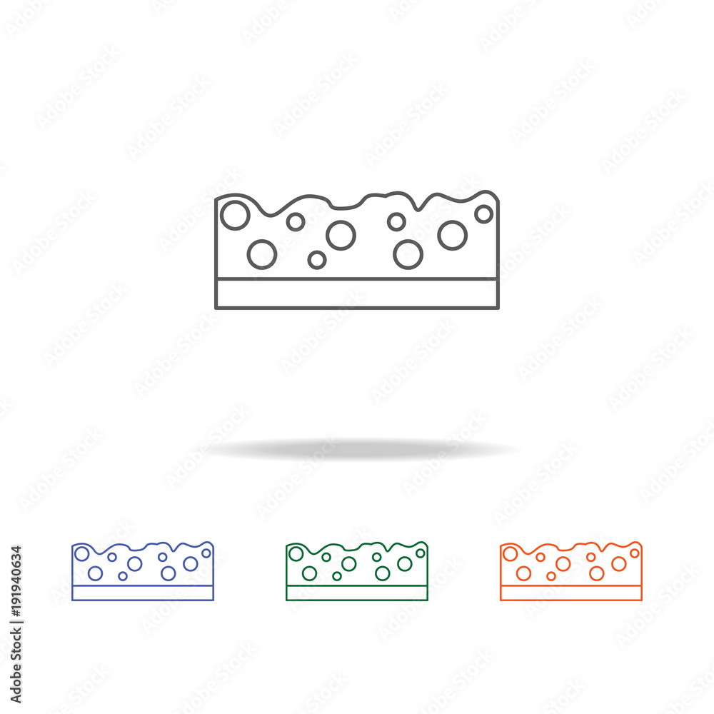 Poster sponge. icon. element of bathroom tools multi colored icon for mobile concept and web apps. icon for