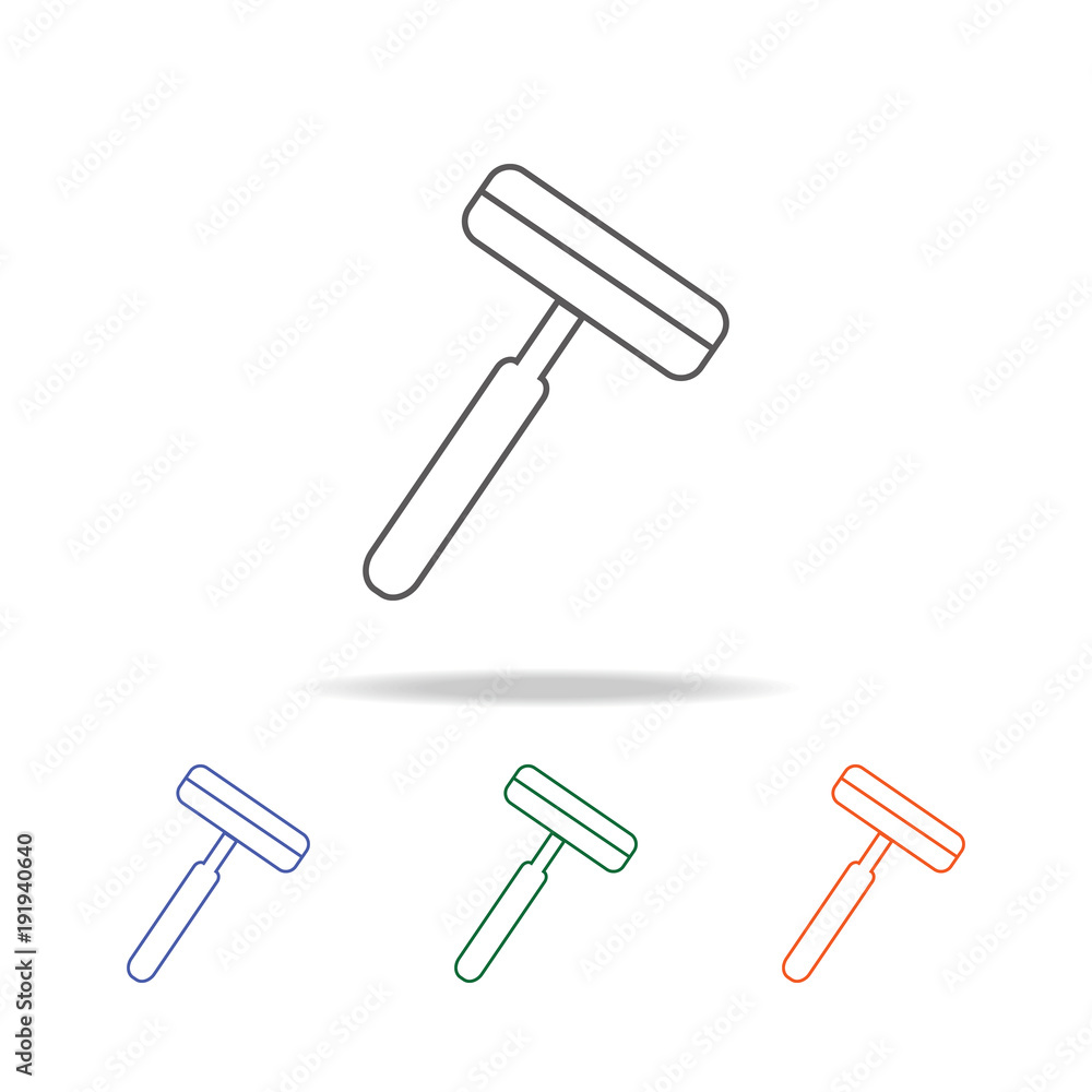 Poster razor icon. element of bathroom tools multi colored icon for mobile concept and web apps. icon for w