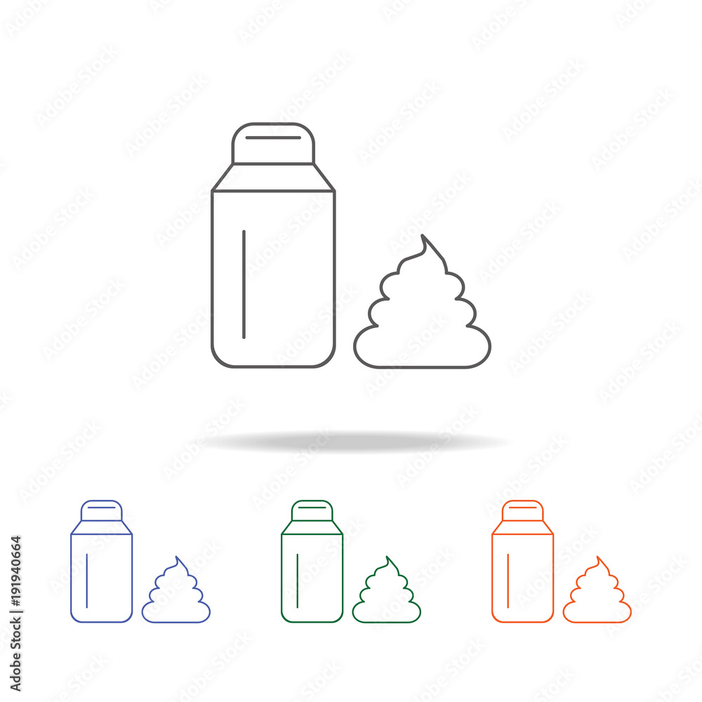Aufkleber shaving cream and shave foam icon. element of bathroom tools multi colored icon for mobile concept a