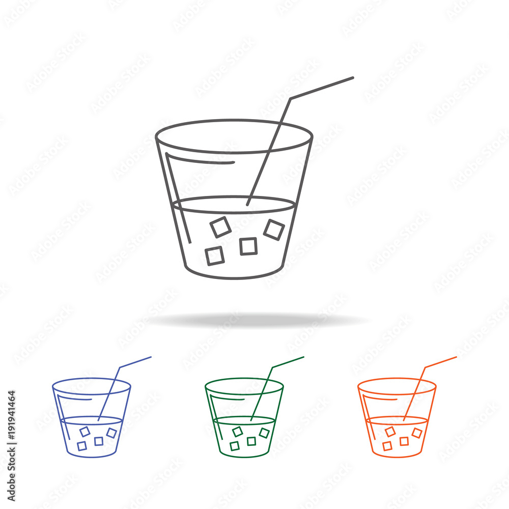 Poster coctail icon. element of a party multi colored icon for mobile concept and web apps. thin line icon 