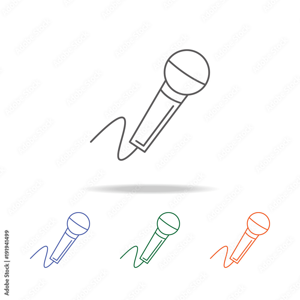 Poster Microphone Icon. Element of a party multi colored icon for mobile concept and web apps. Thin line icon for website design and development, app development. Premium icon
