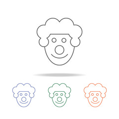 Cute smiling clown icon. Element of a party multi colored icon for mobile concept and web apps. Thin line icon for website design and development, app development. Premium icon