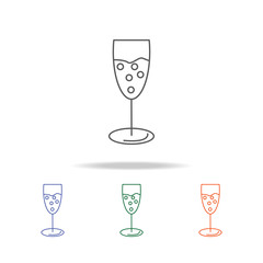 Champagne glass icon. Element of a party multi colored icon for mobile concept and web apps. Thin line icon for website design and development, app development. Premium icon