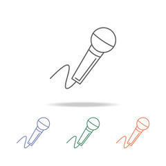 Microphone Icon. Element of a party multi colored icon for mobile concept and web apps. Thin line icon for website design and development, app development. Premium icon
