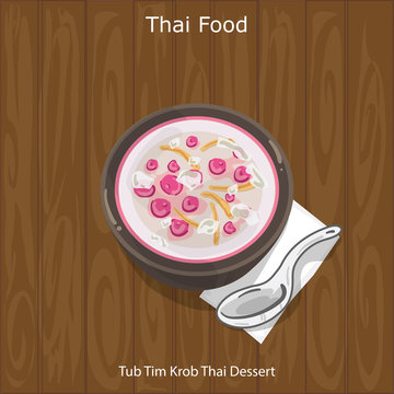Thai Dessert Tub Tim Krob