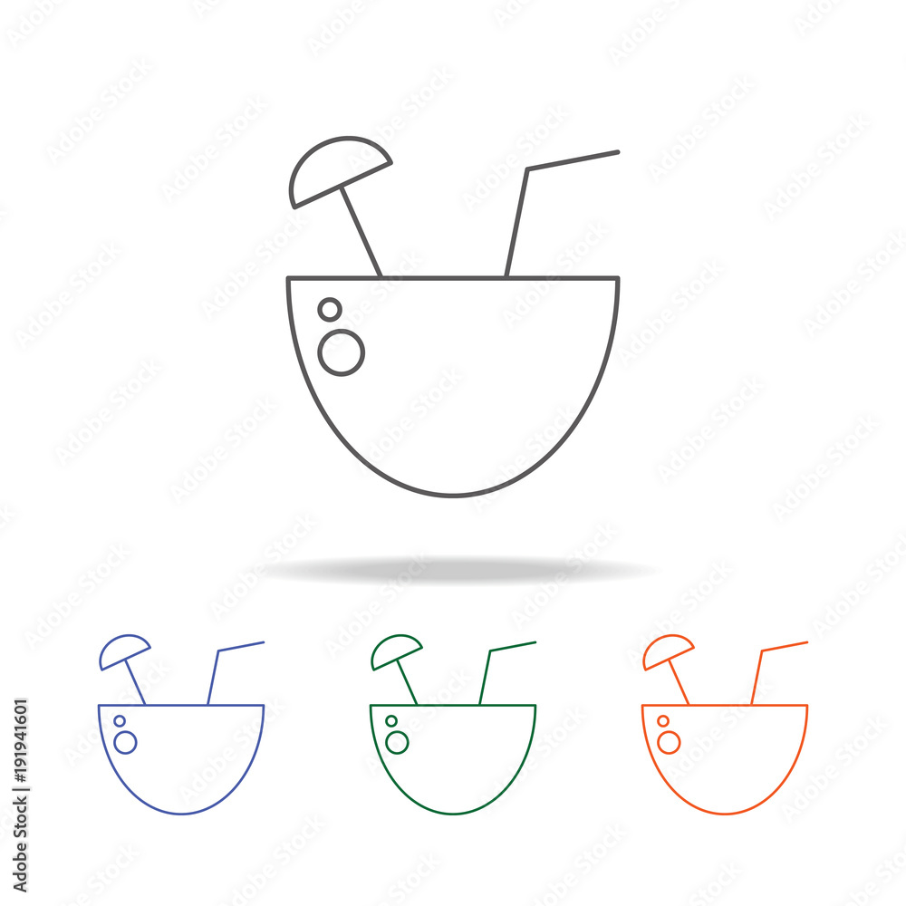 Poster coctail icon. element of a party multi colored icon for mobile concept and web apps. thin line icon 