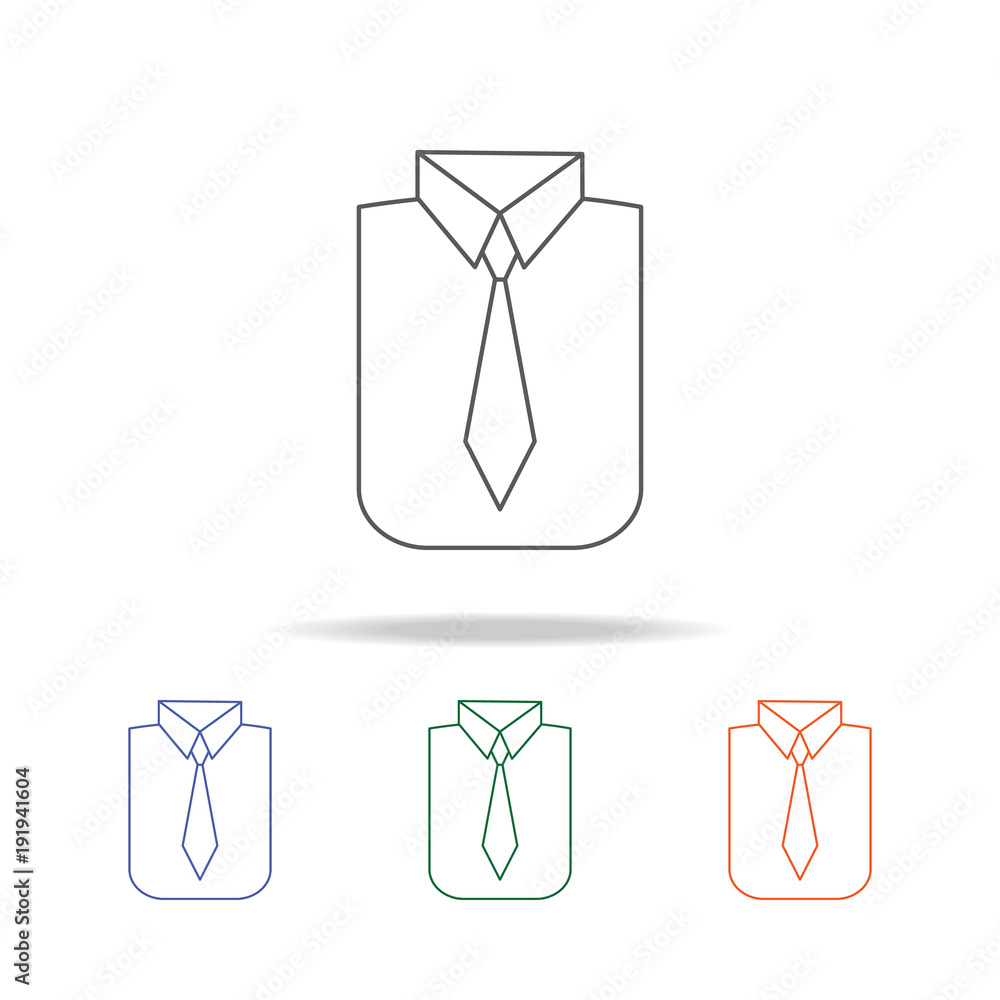 Poster shirt and tie icon. element of a party multi colored icon for mobile concept and web apps. thin line