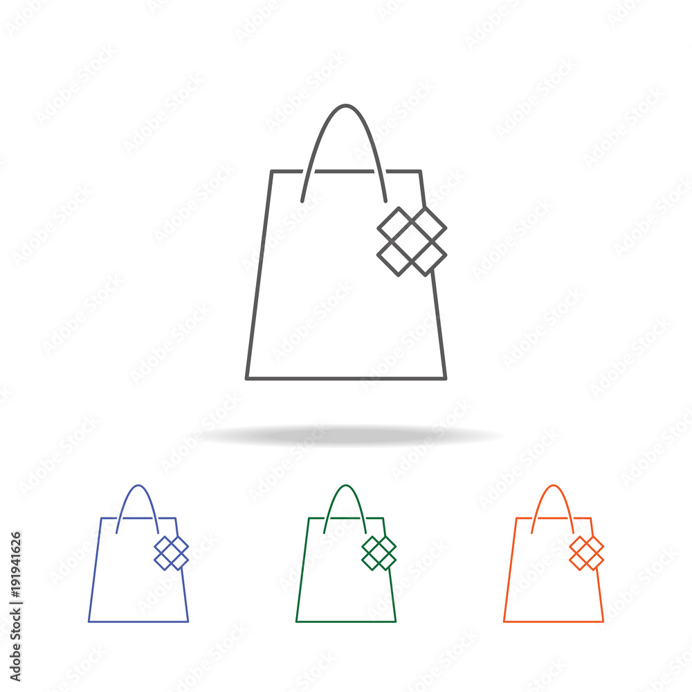 Poster present bag icon. element of a party multi colored icon for mobile concept and web apps. thin line i