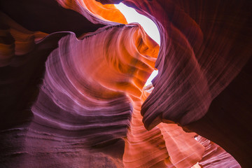 Beautiful  of sandstone formations in lower Antelope Canyon, Page, Arizona, USA