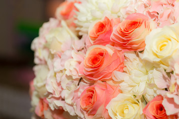 Beautiful Artificial Rose Flowers,Selective focus