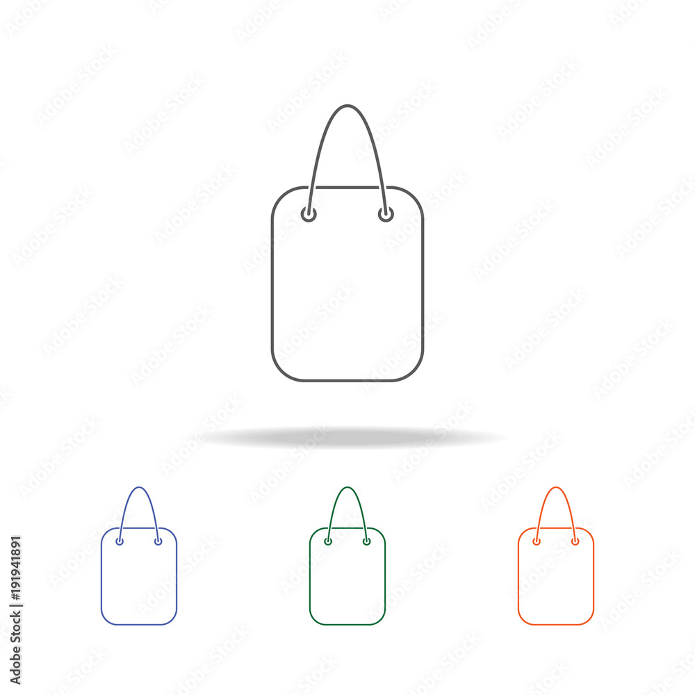 Poster shopping bag icon. element of a shopping multi colored icon for mobile concept and web apps. thin li
