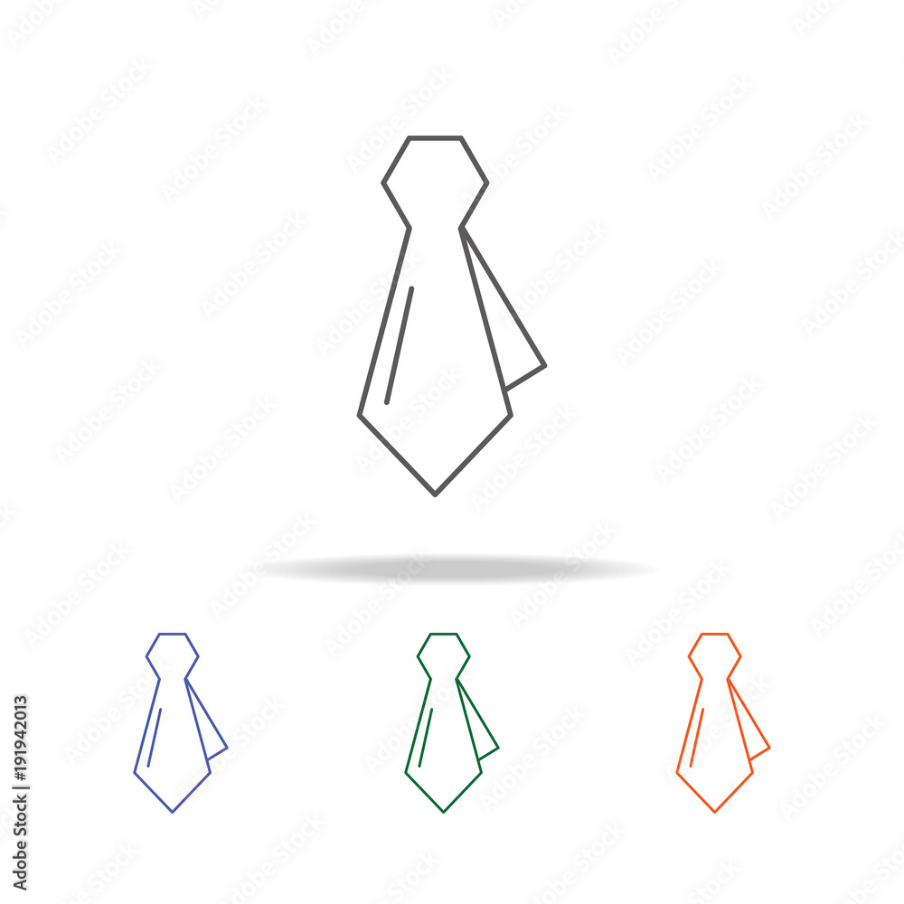 Poster necktie icon. element of a shopping multi colored icon for mobile concept and web apps. thin line ic