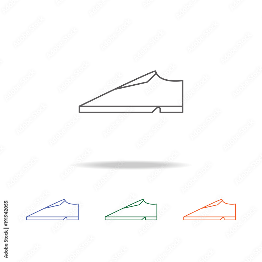 Poster classic shoesicon. element of a shopping multi colored icon for mobile concept and web apps. thin li