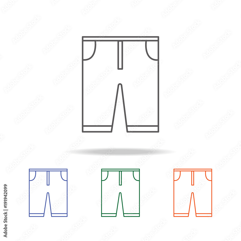 Poster short icon. element of a shopping multi colored icon for mobile concept and web apps. thin line icon