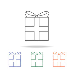 gift box icon. Element of a shopping multi colored icon for mobile concept and web apps. Thin line icon for website design and development, app development. Premium icon