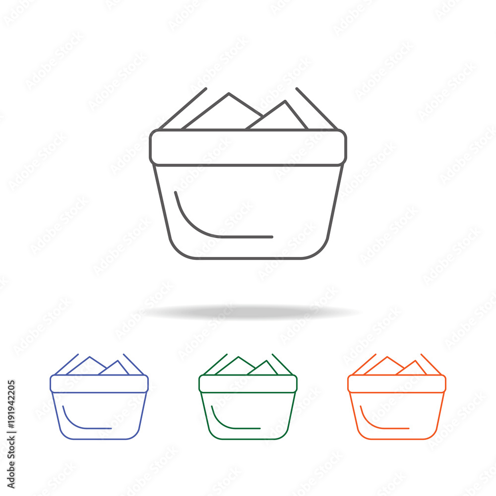Poster full shopping basket icon. element of a shopping multi colored icon for mobile concept and web app. 
