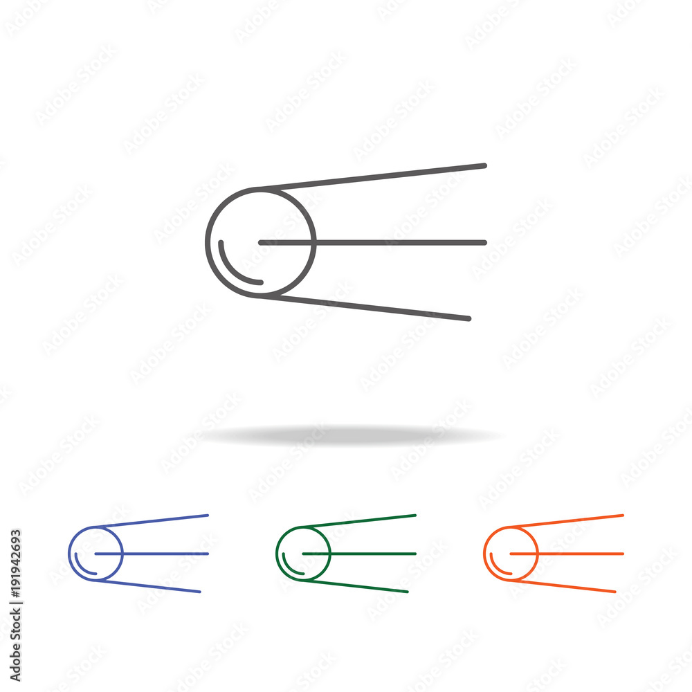 Poster soviet satellite icon. element of a space multi colored icon for mobile concept and web apps. thin l
