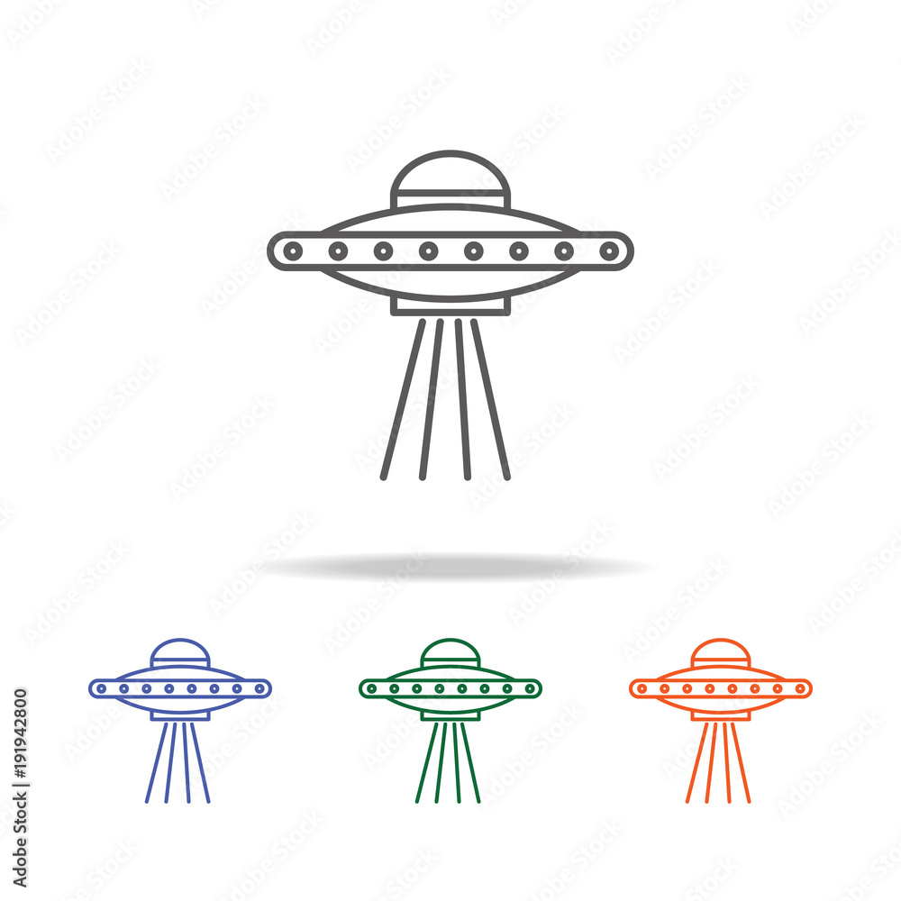 Poster space aliens. ufo icon. element of a space multi colored icon for mobile concept and web apps. thin 