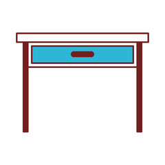 Fototapeta premium desk school isolated icon vector illustration design