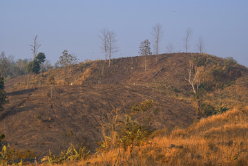 landscape of land and blue sky