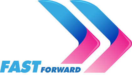 Vector abstract, fast forward symbol or icon