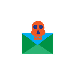 Skull Mail Logo icon Design