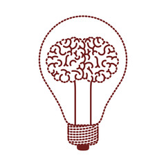 bulb light with brain vector illustration design