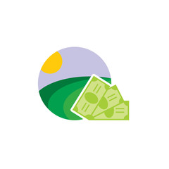 Money Nature Logo Icon Design