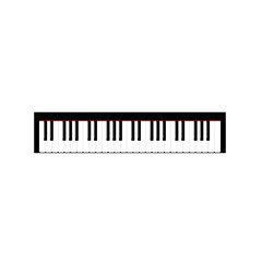 Piano keyboard vector isolated in white background.