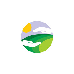 Care Nature Logo Icon Design