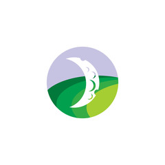 Moon Nature Logo Icon Design