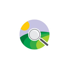 Search Nature Logo Icon Design