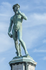 Michelangelo's replica David statue. Florence, Tuscany, Italy