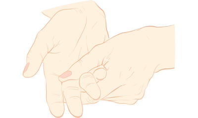 hand action, massage finger vector
