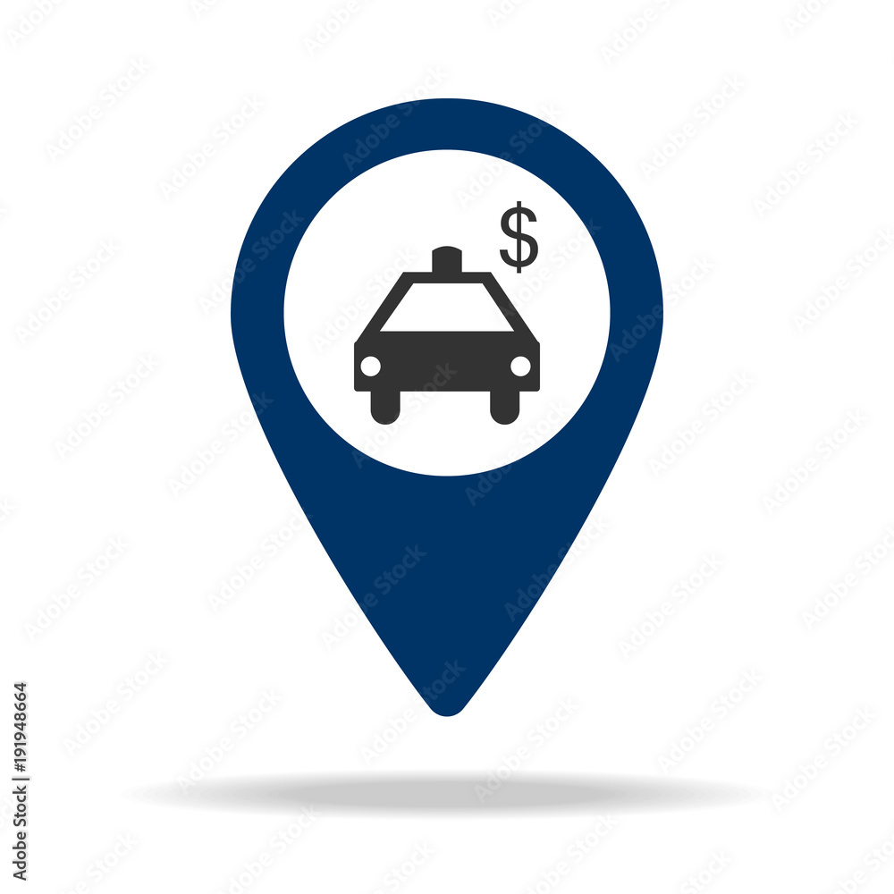 Poster car sale place in blue map pin icon. element of map point for mobile concept and web apps. icon for 