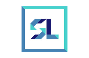 SL Square Ribbon Letter Logo