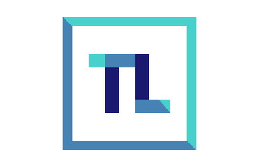 Obraz premium TL Square Ribbon Letter Logo