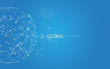 Abstract sphere, internet connection.