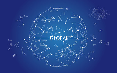 Abstract sphere, internet connection.