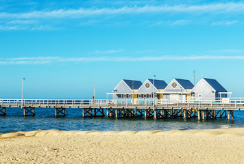 Famous wooden Busselton jetty in Western Australia