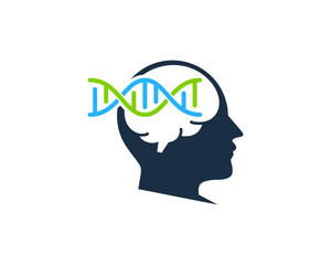 Dna Mind Icon Logo Design Element