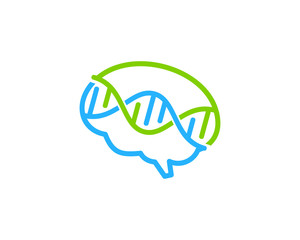 Brain Dna Icon Logo Design Element