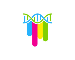 Dna Paint Icon Logo Design Element