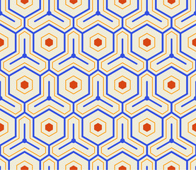 Vintage geometric pattern inspired by The Grammar of Ornament