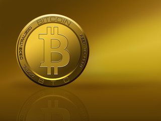 Single Dash cryptocurrency coin on brown background. Cryptocurrency concept