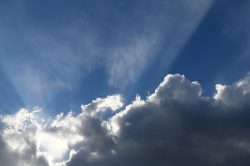 青空と雲「雲の風景」一生懸命、可能性にかける、人生設計などのイメージ