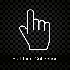 hand icon on checkered background