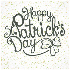 Handdraw lettering for greeting card of St. Patrick's day.