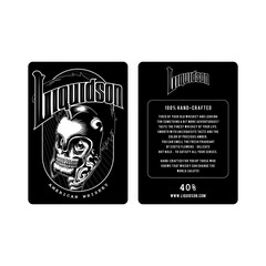 Illustration of liquor label